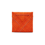 Juego De Sábanas Matrimonial Leonora Franela Planchada 2mts Coral Naranja Rayada