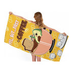 Toalla De Mano Microfibra Leonora. Set De 6 Toallas 110x60cm Dorado Coffee - Pan Y Aguacate