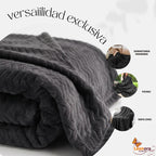 Cobertor Frazada Matrimonial Ligera Super Suave Y Calientita Espiga 700 G Negro