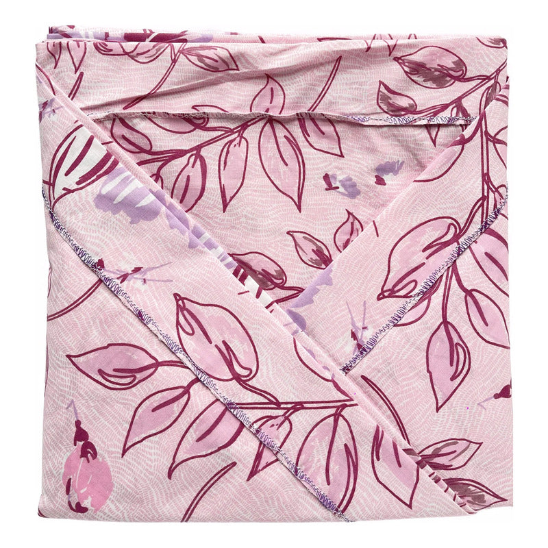 Juego De Sábanas Matrimonial Algodón Percal 144 Hilos-fresca Rosa Pálido Buganvilia Rosa