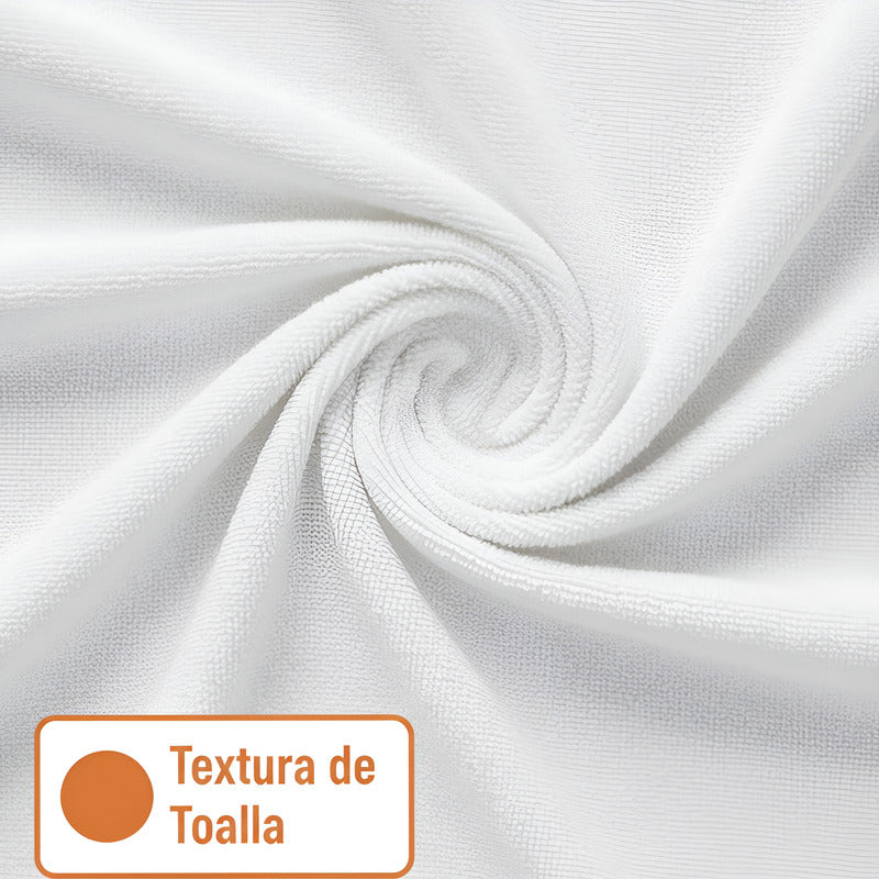 Funda Para Colchón/cubre Colchó Leonora Queen De Toalla Blanco Acabado De Toalla Queen