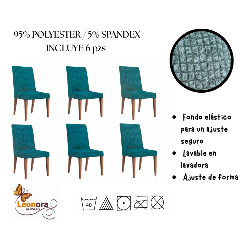 Cubre Sillas Stretch Premium Elástica Para Silla Ajustable Blanco Petróleo