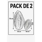 Pack De 2 Almohada Providencia De Bolillo Super Suave Dorado Oscuro