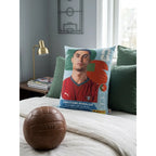 Almohada Providencia Grande De Panini Cr7 Super Esponjosa Bordó
