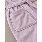 Bata De Baño Unisex 100% Algodón Suave, Absorbente Y Cómoda Rosa Lisa Rosa Pálido M-l