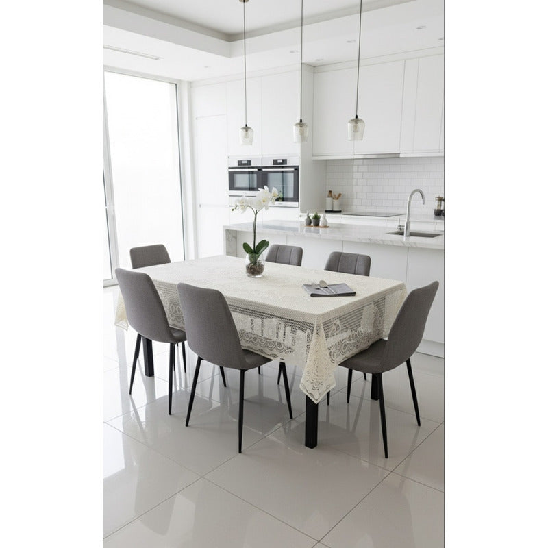 Mantel Calado Leonora 1.5×2.5 M | Elegancia Total Beige Calado Infinito