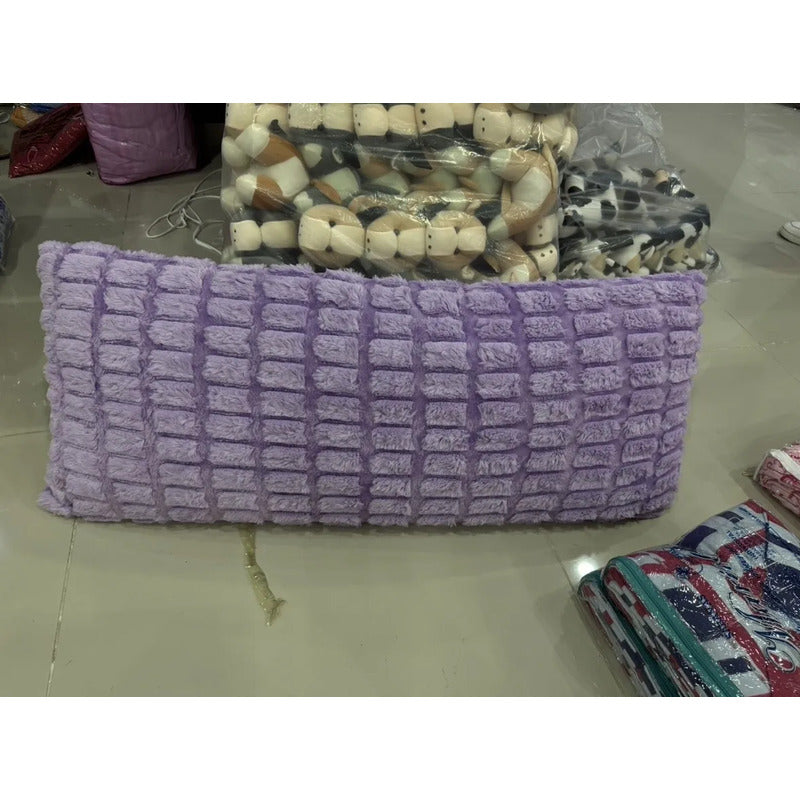 Almohada Providencia Super Jumbo Piel Jacquard Suave Lavanda
