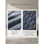 Cobertor Frazada Matrimonial Ligera Super Suave Y Calientita Cuadros 700 G Azul Oscuro