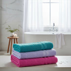 Toalla De Medio Baño 100% Algodón Super Absorbente Dreams Rosa Colección 3