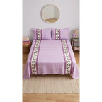 Juego De Sabanas Franela Mariol 100% Algodón Matrimonial Lavanda Mini Flor Morada