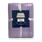 Juego De Toallas De Microfibra  Premium Absorbentes Y Suaves Violeta Cuerpo-manos Y Facial Violeta Claro Lisa