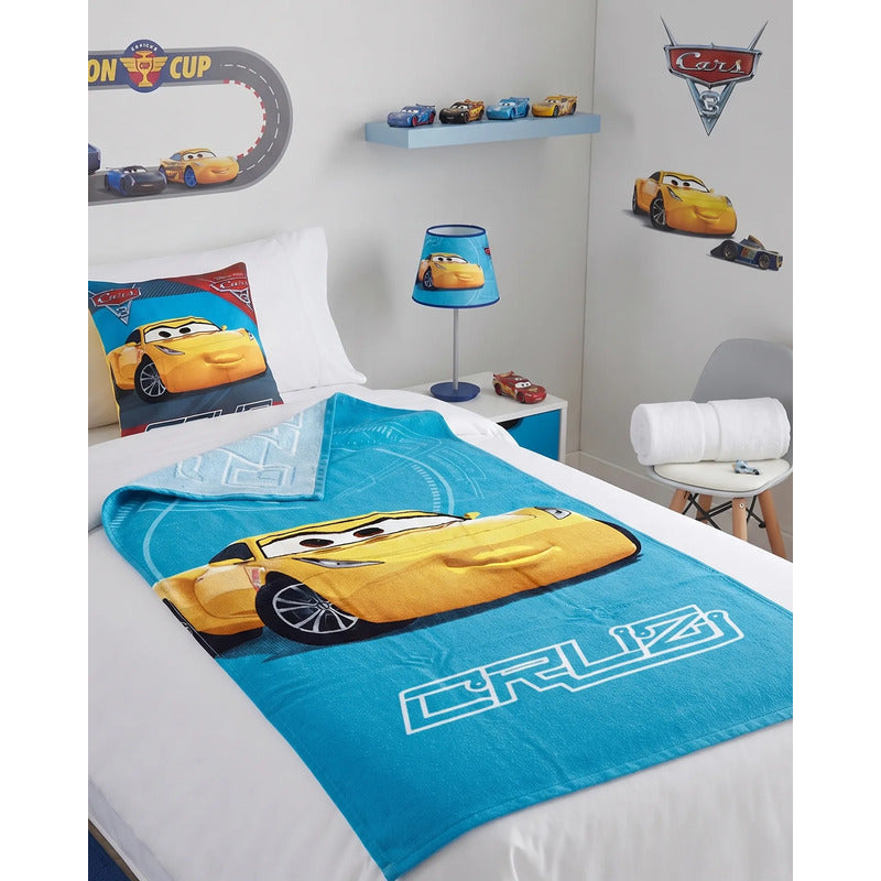 Toalla Providencia Cars 3 Suave Alta Absorción 100% Algodón Celeste Cars 3