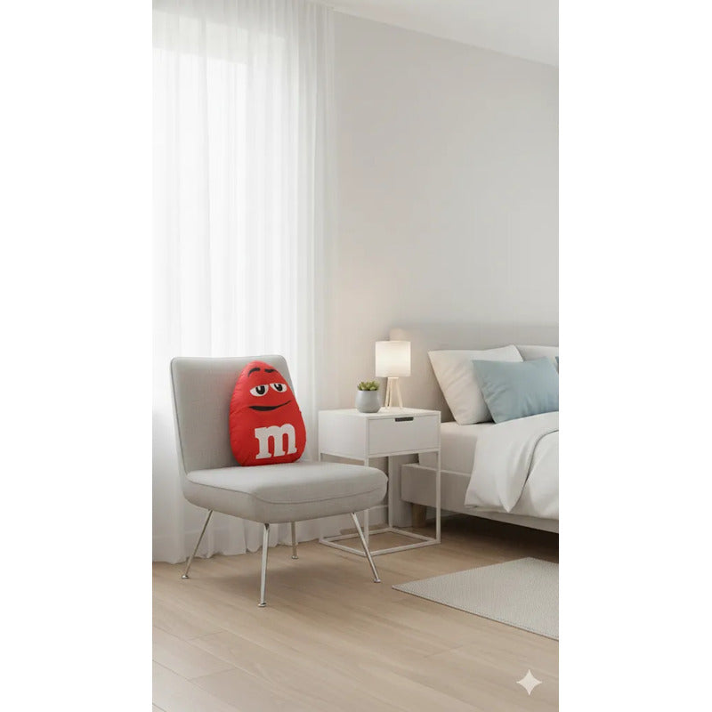 Almohada Providencia M&m's Rojo Super Suave Y Esponjoso Rojo