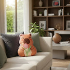 Almohada Suave Decorativa Colección Especial- Capibara Chocolate
