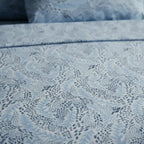 Sábana King  Bramante Cajón Amplio 100% Algodón Super Suave Azul Claro Mosaico Azul