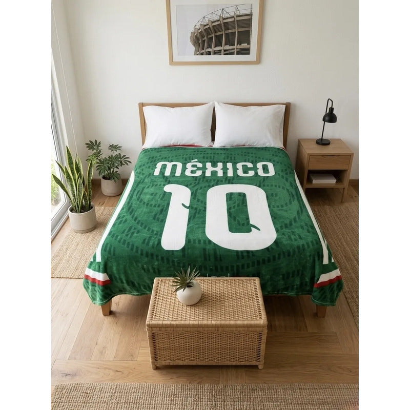 Frazada Providencia Extra Suave Y Calientita Mexico Mundial Mexico 10 700 G Verde