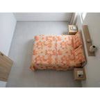 Juego De Sabana Matrimonial 100% Algodón Suaves Y Frescas Coral Circular Naranja