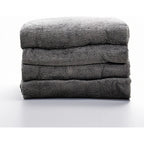 Set 4 Toallas Premium Super Absorbentes 100% Algodón Tamaño Gris Grande, Máxima Absorción Y Suavidad Superior