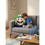 Almohada Providencia Abrazable Mario Bros De Luigi Suave Verde Lima
