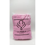 Bata De Baño Leonora Rasurada 100% Algodón Super Absorbente Rosa Pink M-l