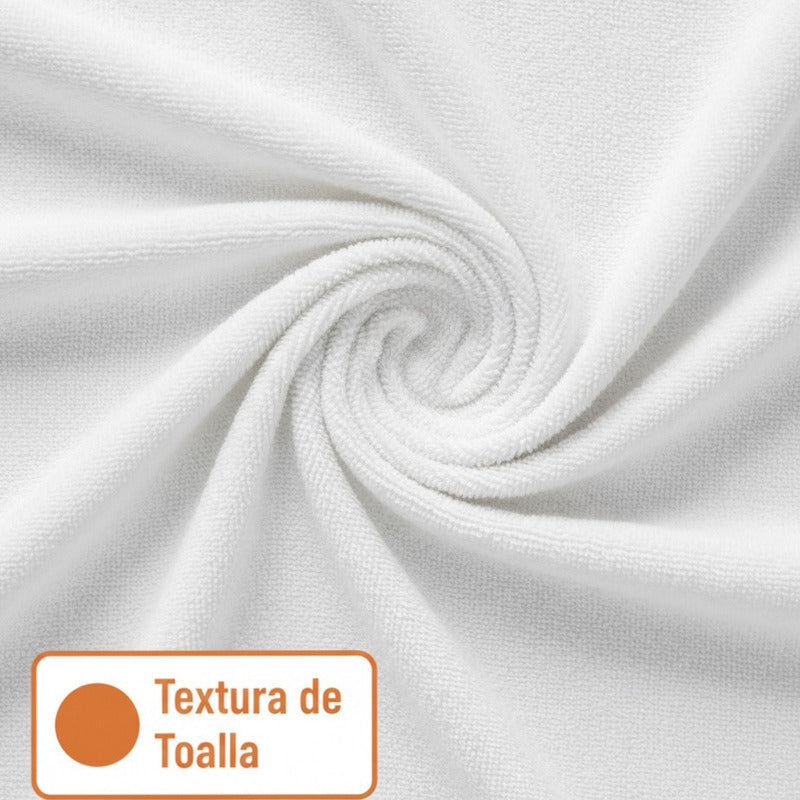 Leonora Protector Cubre Colchón De Toalla Individual Blanco Acabado De Toalla Individual