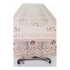 Mantel Calado Leonora 1.5×2.5 M | Elegancia Total Marrón Claro Calado Cafe