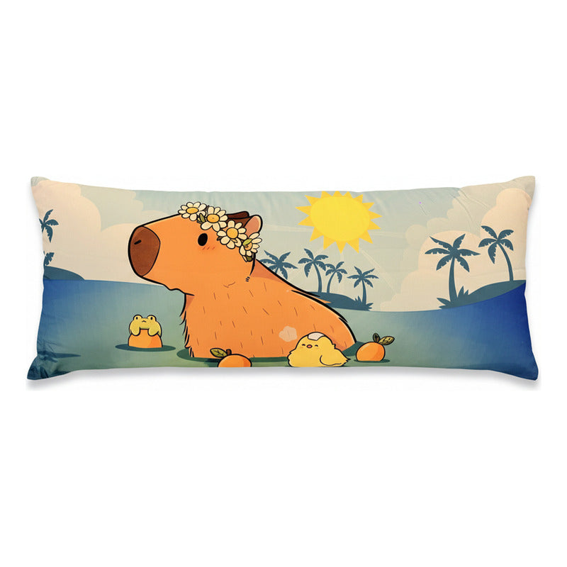 Almohada Providencia Super Jumbo Capybaras Azul Claro