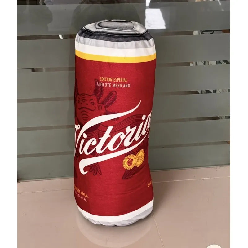 Almohada Providencia Lata Cerveza Victoria Esponjosa Suave Bordó