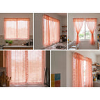Juego De Cortinas 2 Paneles 2.50x1.95 De Ventana Transparent Melon