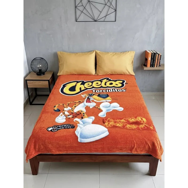 Frazada Matrimonial Providencia Frituras De Chetos Suave Chetos Torciditos 700 G Naranja