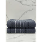 Toallas Baño Completo 100% Algodón Super Absorbente Gris Tapg