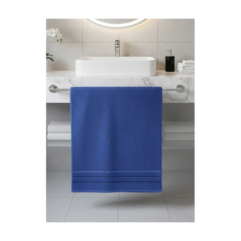 Toallas Baño Completo 100% Algodón Super Absorbente Azul Azul Rey