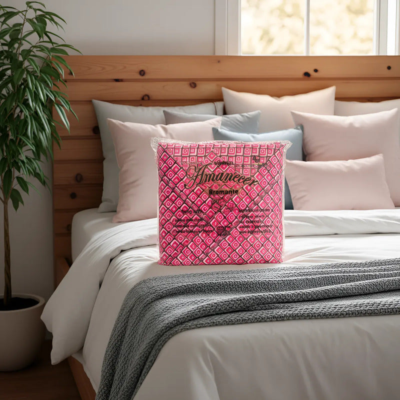Sábana King  Bramante Cajón Amplio 100% Algodón Super Suave Rosa Chicle Cuadro Espiral Rosa