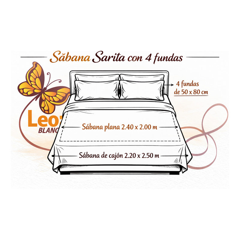 Juego De Sabanas 6 Piezas Tacto Bambu Premium Quality Marrón Circular Shedron