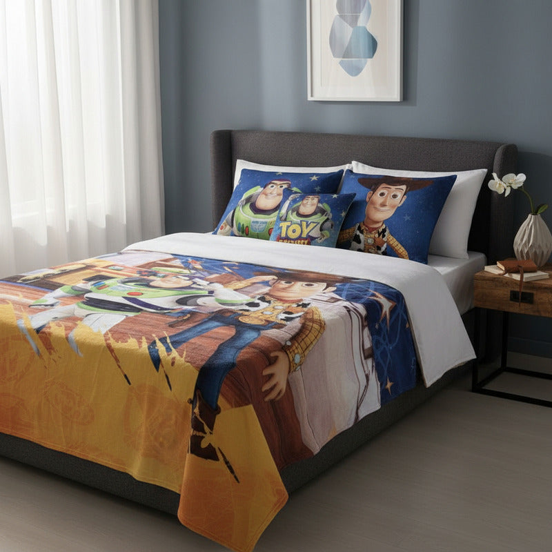 Frazada Providencia Disney Matrimonial Super Calientita Toy Story Estelar Azul