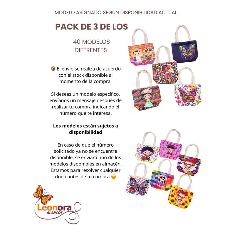 Bolsita Artesanal Pequeña Tipo Tote De Mano Diseños Lindos Beige Floreado Y Tradicional