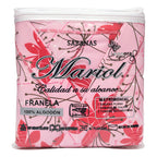 Juego De Sabanas Franela Mariol 100% Algodón Matrimonial Rosa Chicle Rosa Pradera