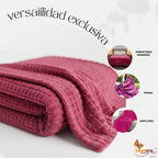 Cobertor Frazada Matrimonial Ligera Super Suave Y Calientita Cuadrado 700 G Rosa Chicle