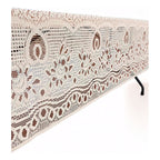 Mantel Calado Leonora 1.5×2.5 M | Elegancia Total Marrón Claro Calado Cafe