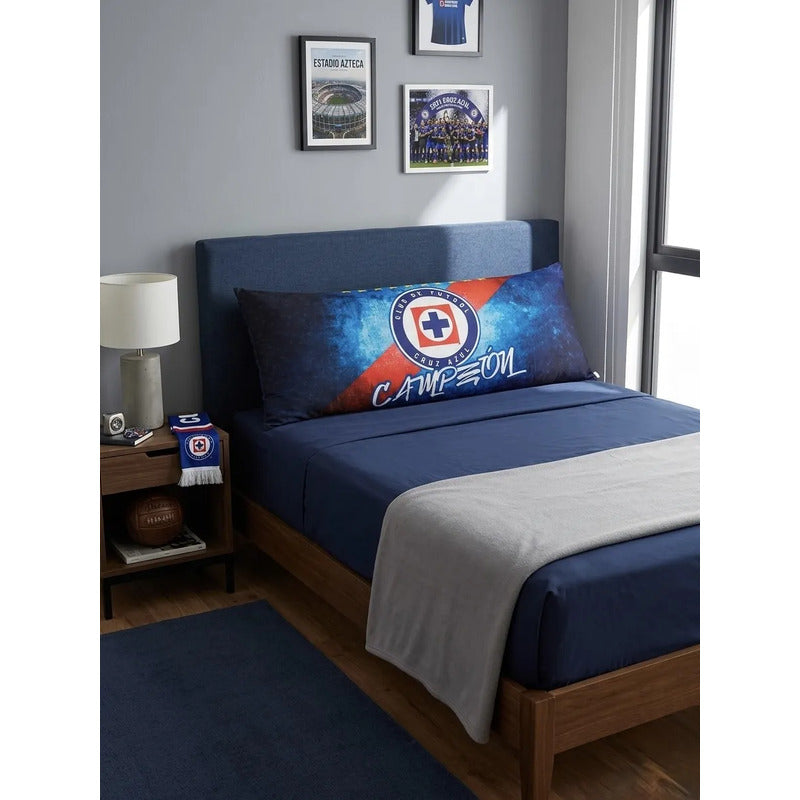 Almohada Providencia Super Cruz Azul Hang Tag Azul Acero
