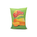 Almohada Ruffles Providencia Grande Super Suave Y Esponjoso Verde Lima