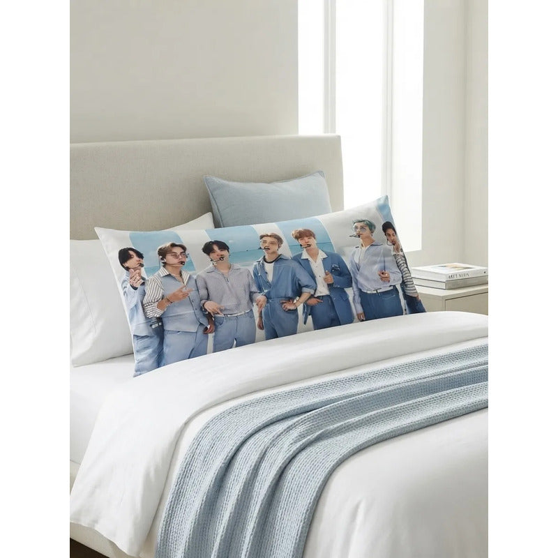 Almohada Providencia De Bts Super Suave Y Esponjosa Azul Claro