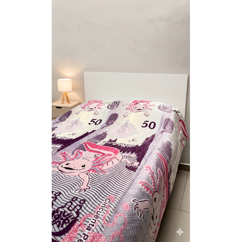 Cobertor Borrega Amanecer | Matrimonial, Suave Y Acolchado Ajolote Lavanda