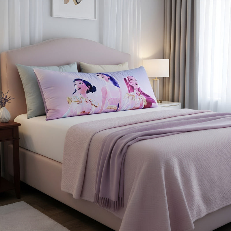 Almohada Providencia Super Jumbo K-pop Demon Hunters Lavanda