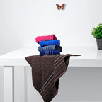 Toalla Baño Completo 100% Algodón Super Absorbente, Set-5pzs Marrón Oscuro Lisa