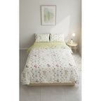 Edredón Premium Duvet Dos Vistas Matri Con Relleno Incluido Beige Conejito Capullo Fresas Algodón Alta Densidad