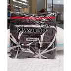 Juego De Sabana Matrimonial Leonora Tacto Suave Y Fresco Negro Flor Roja/negra
