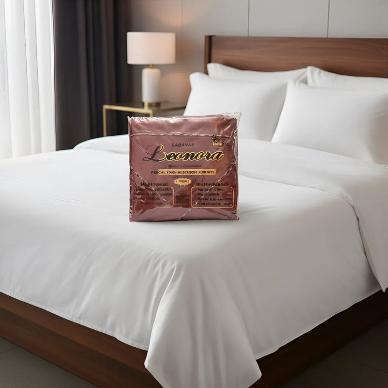 Juego De Sábanas Matrimonial Algodón Percal 144 Hilos-fresca Chocolate Lisa Suave Y Transpirable De Calidad Premium