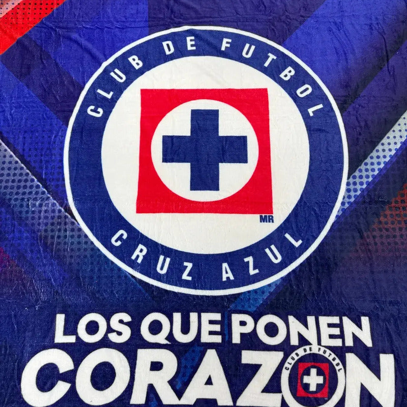 Frazada Matrimonial Providencia De Equipos. Cruz Azul Ponen Corazón Azul Cruz Azul Todos Ponen Corazón