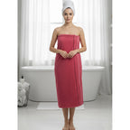 Toallas Baño Completo 100% Algodón Super Absorbente Rojo Fiusha